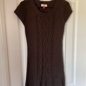 LOT of 2 sweater dresses! Both EUC. Rich chocolate brown and cream colors